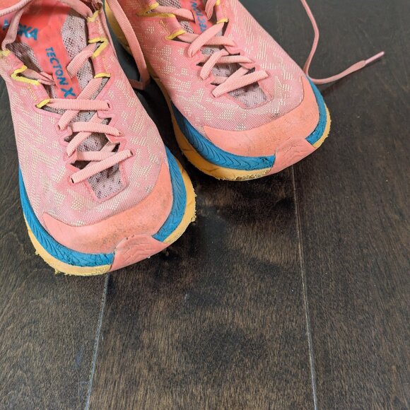 HOKA Tecton X Women’s Trail Running Shoes – Size 7.5 – Orange - Picture 8 of 14